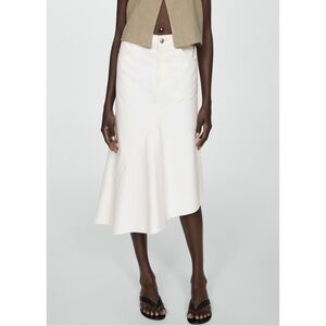 MANGO Asymmetrical denim skirt